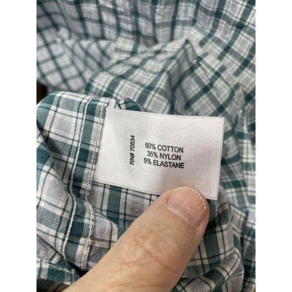 Orvis Fly Fishing Shirt Mens Size Medium Green Plaid Embroidered Biltmore - Picture 7 of 8